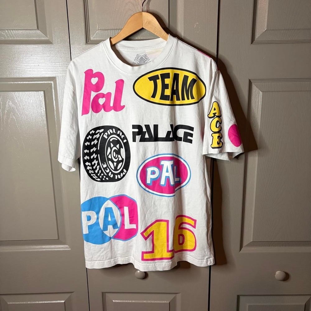 Palace Skateboards Multi Graphic Logo Shirt White XL Skater Streetwear Tee